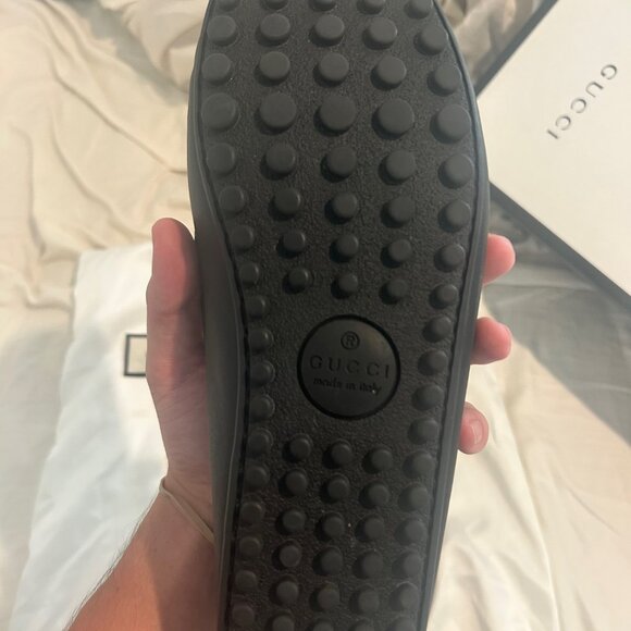 Gucci Mens Loafers w/ Horsebit and Web Stripe *Black with Web Stripe* main image 5